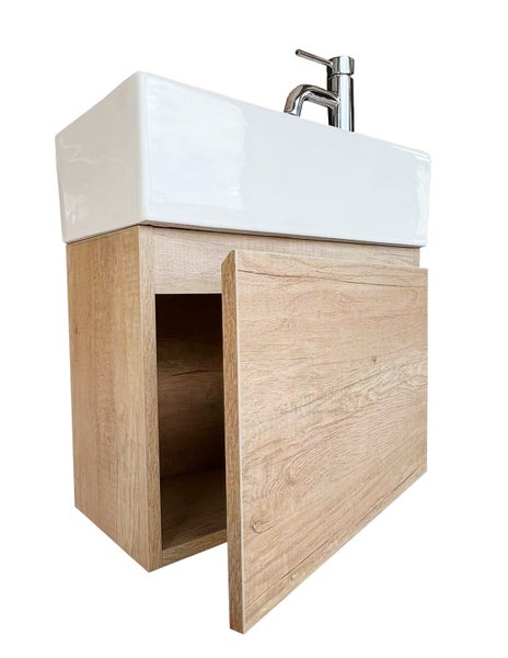 Plywood Oak light Skim Size Wall Hung Vanity 480wx240dx500h $250 Carousel 2