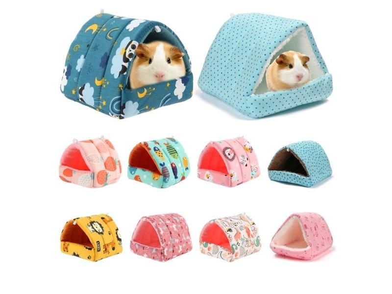 Winter Cute Cartoon Rabbit Squirrel Mini Cage Guinea Pig Nest Small Animal Mice Carousel 2