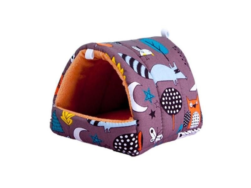 Winter Cute Cartoon Rabbit Squirrel Mini Cage Guinea Pig Nest Small Animal Mice Carousel 1