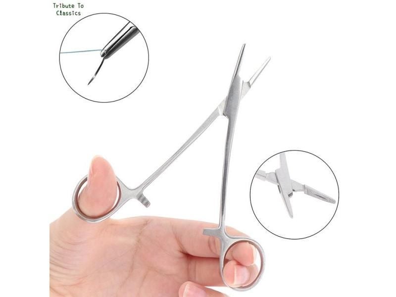 12CM Needle Clamp Suture Needle Holder Forceps For Livestock Animal Veterinary Carousel 2