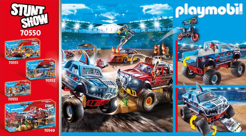 Playmobil 70550 Stunt Show Shark Monster Truck Carousel 2