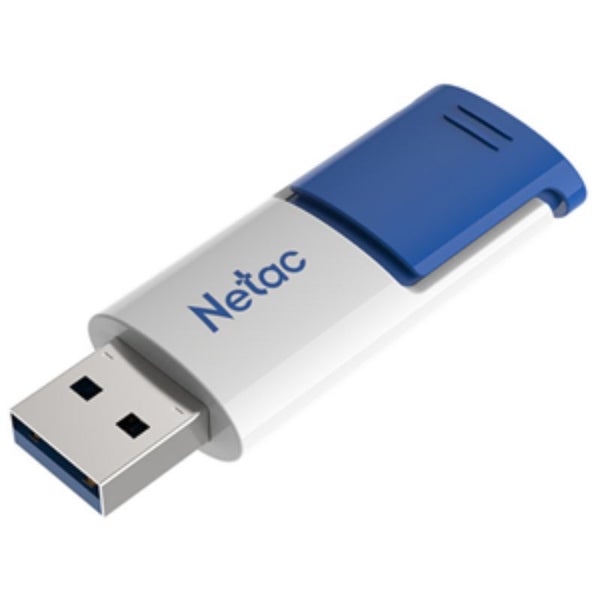 Netac U182 USB3 Flash Drive 64GB UFD Retractable Blue/White Carousel 1
