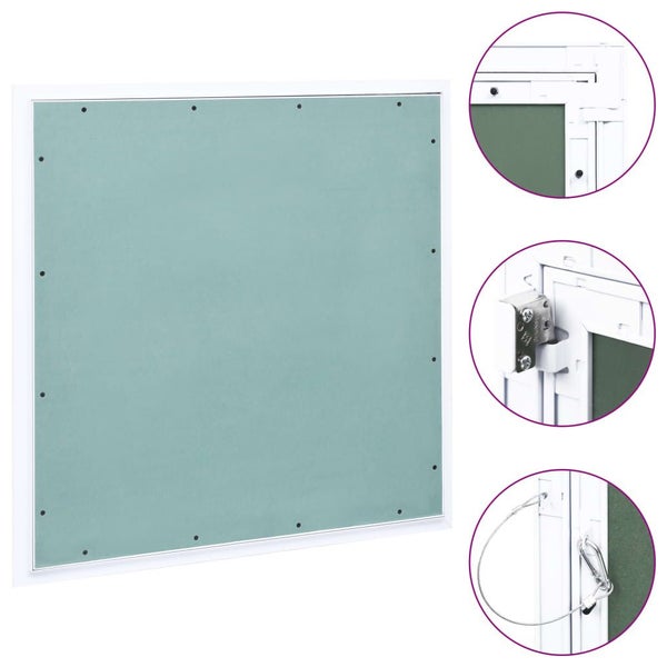 vidaXL Access Panel with Aluminium Frame and Plasterboard 600x600 mm Carousel 1