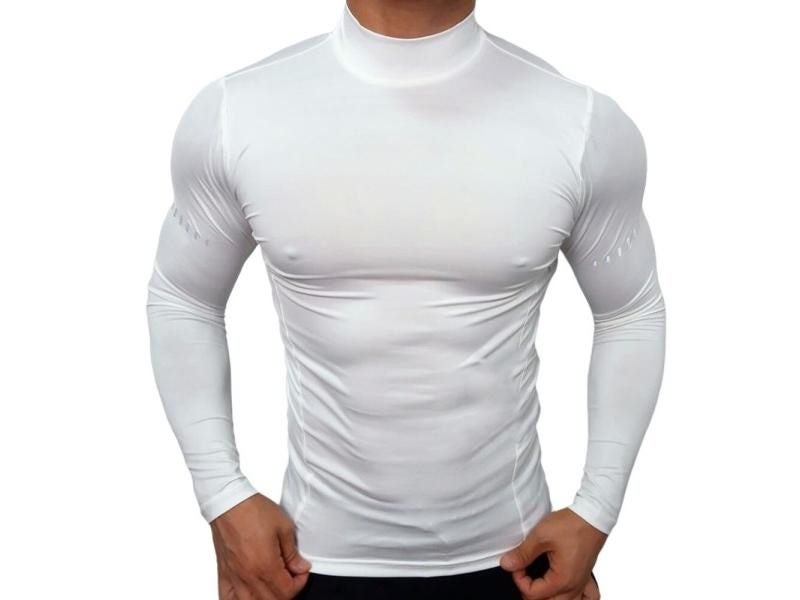 Compression Shirts Men's Fitness Workout Long Sleeve T-shirt Gym Training Tops Carousel 1