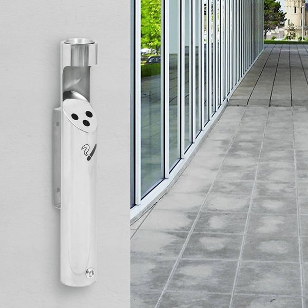 vidaXL Wall Mounted Ashtray Stainless Steel Carousel 1