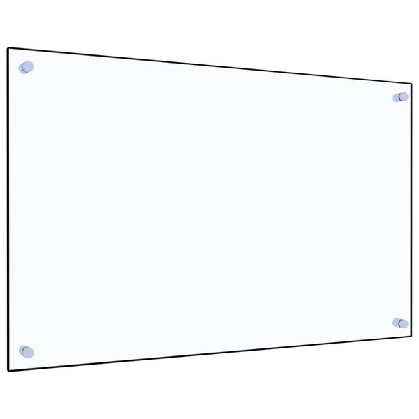 vidaXL Kitchen Backsplash Transparent 80x50 cm Tempered Glass Carousel 2