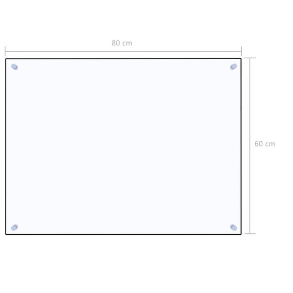 vidaXL Kitchen Backsplash Transparent 80x60 cm Tempered Glass Carousel 8
