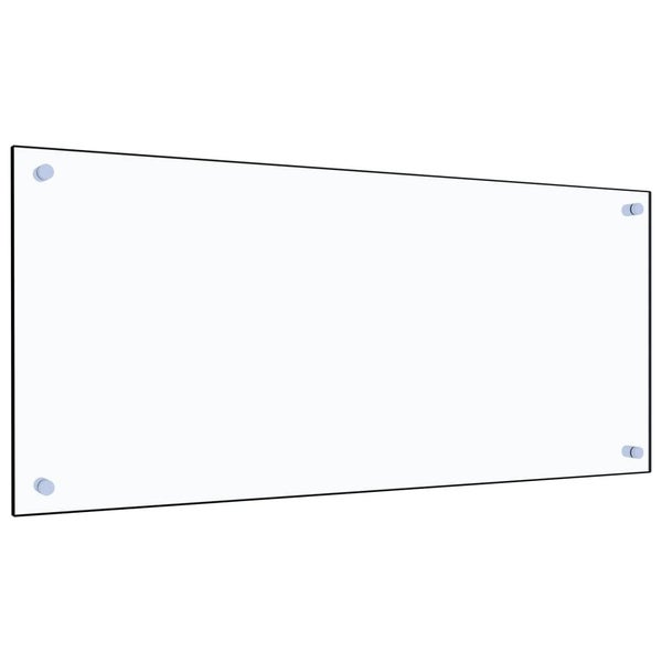 vidaXL Kitchen Backsplash Transparent 90x40 cm Tempered Glass Carousel 2