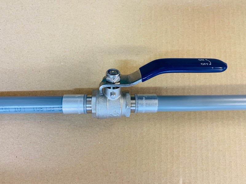 15mm Brass Ball Valve with crimping (blue) Carousel 1