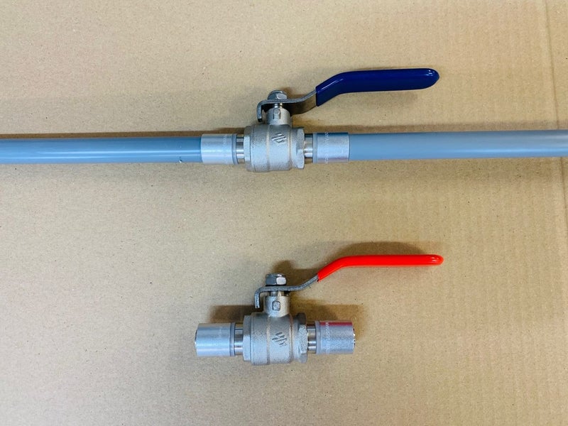 3/4"(20mm) Brass Ball Valve with crimping connections (blue) Carousel 3