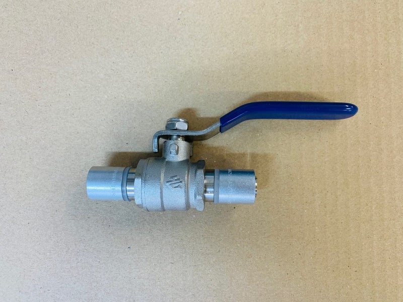 3/4"(20mm) Brass Ball Valve with crimping connections (blue) Carousel 2