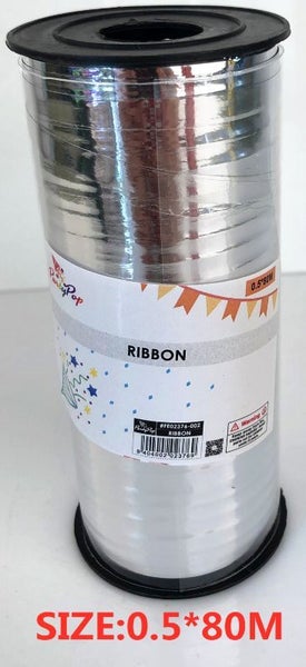 RIBBON - 0.5 x 80M (Silver) Carousel 1
