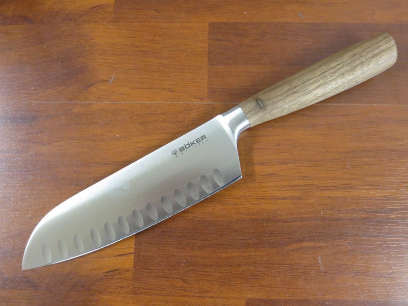 Boker Core Santoku Knife Hollow Edge, Walnut Wood Handle Carousel 1