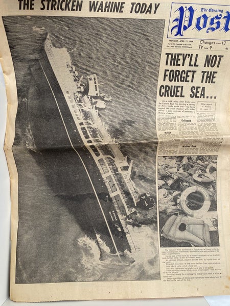 OLD NEWSPAPER: The Evening Post, 11 April 1968 - Wahine Disaster Carousel 2