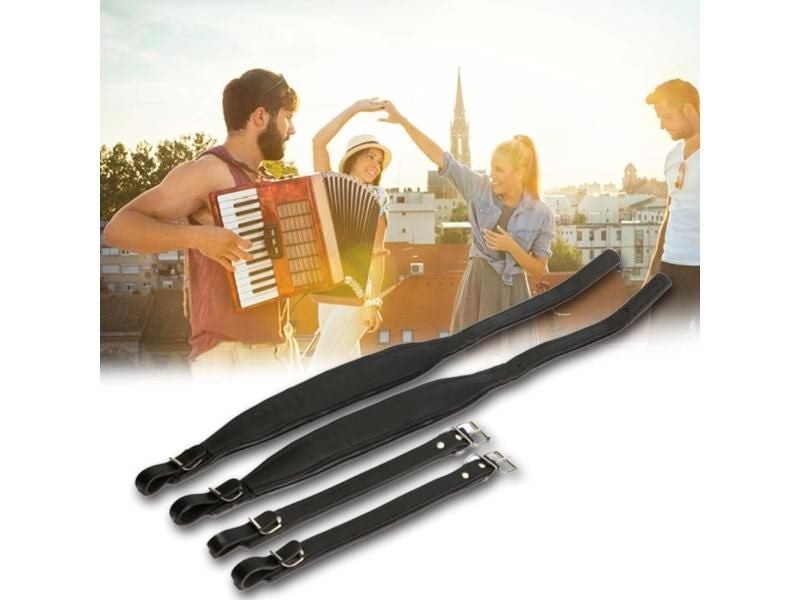 1pair Accordion Strap Adjustable Shoulder Strap For 80-96-120-bass Skin Carousel 1