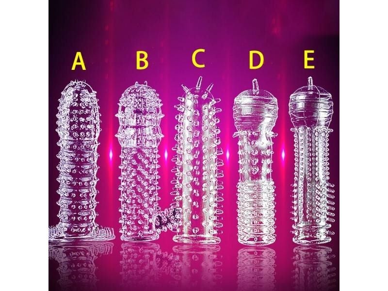 Penis Sleeve Reusable Condoms Sex Toys For Men Delay Ejaculation G Spot Carousel 2