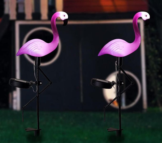 Solar Outdoor Light Garden Light Flamingo Shaped Light Carousel 4