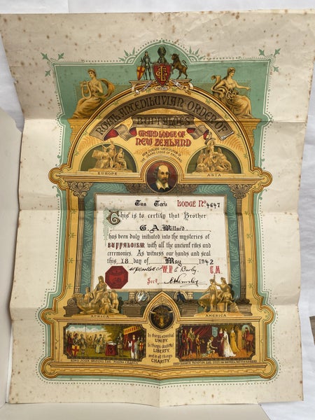 MEMORABILIA: Grand Lodge of New Zealand - Installation of G. A. Millard 1942 Carousel 2