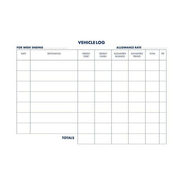 Collins Vehicle Log Book Hard Cover 44 Leaf 215x150mm Carousel 2