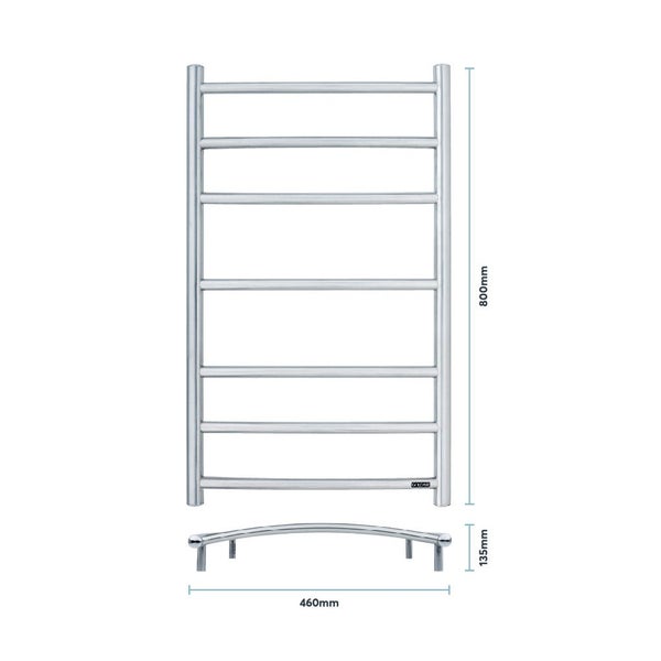 Goldair Heated Towel Rail 7 Bar Narrow Stainless Steel Carousel 2