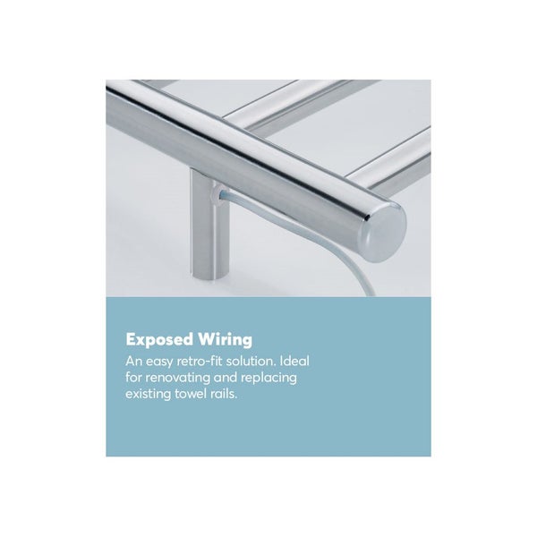 Goldair Heated Towel Rail 7 Bar Narrow Stainless Steel Carousel 6
