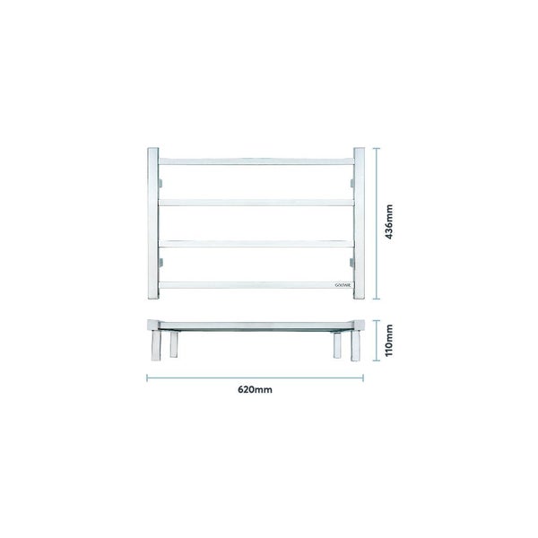 Goldair Straight Square Towel Rail Warmer 4 Bar Ladder Carousel 2