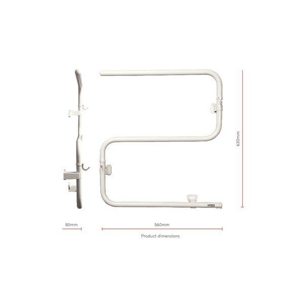 Goldair Select Heated Towel Rail 3 Bar White Carousel 2