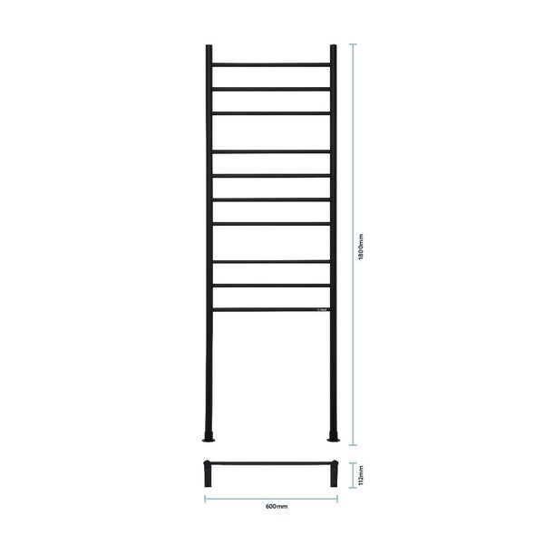 Goldair Tall Round Towel Rail Warmer Black Carousel 2
