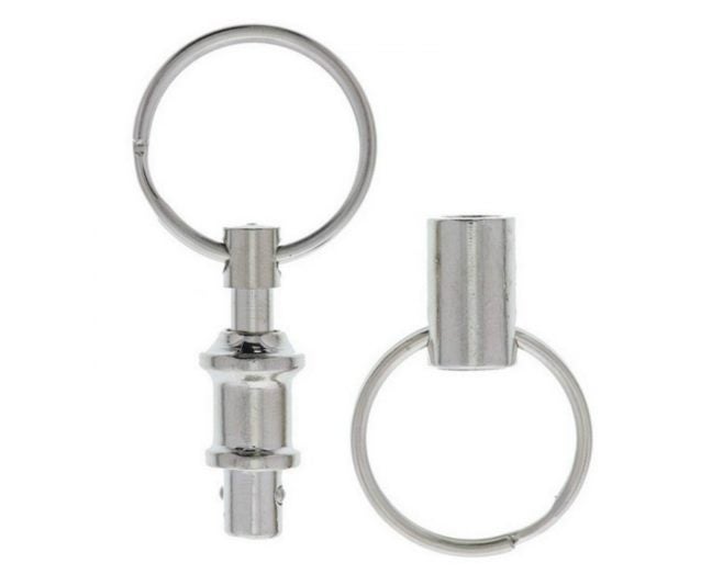 Detachable Pull Apart Key Rings Keyring Keychain Quick Release Break Away Snap Carousel 2