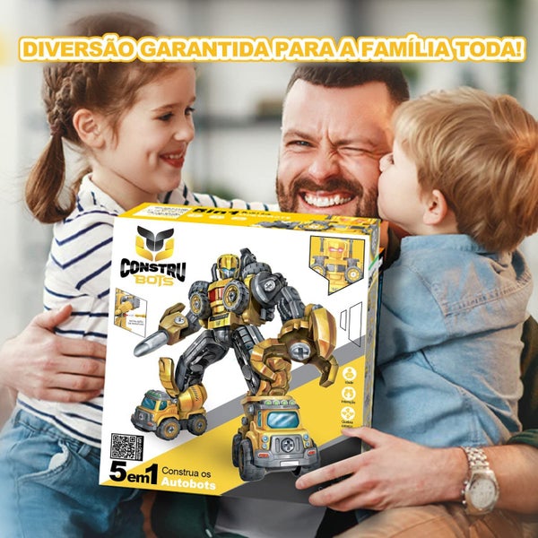 Transform The Toy Into A Robot With 5 Vehicles, Assemble And Disassemble Carousel 1