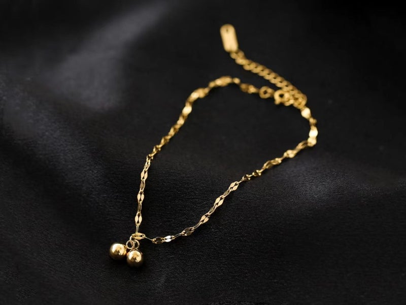 Anklet Stainless Steel Bead 18K Gold Plated Anklet Carousel 2