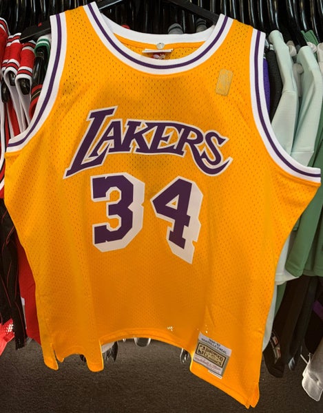 Los Angeles Lakers Shaquille O'neal 34 Mitchell & Ness Swingman Jersey Carousel 1