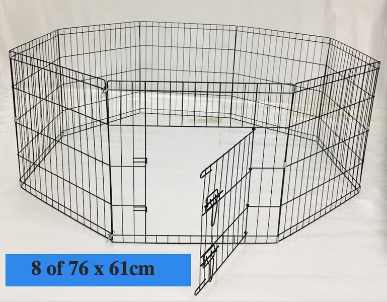 Dog pen Pet Play pen Portable Cage Fence for dog or rabbit 8 Panel + safety net63855799678851110