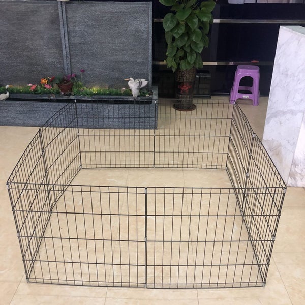 Dog pen Pet Play pen Portable Cage Fence for dog or rabbit 8 Panel + safety net63855799678851113