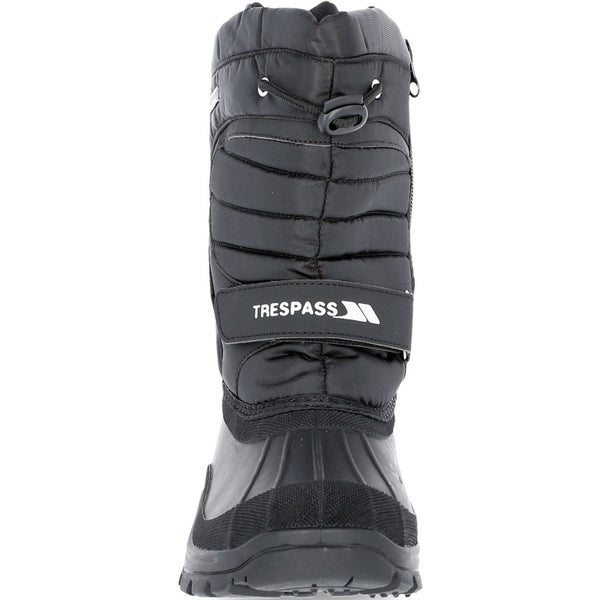 Trespass Kids Dodo Water Resistant Fleece Lined Snow Boots Black Carousel 4