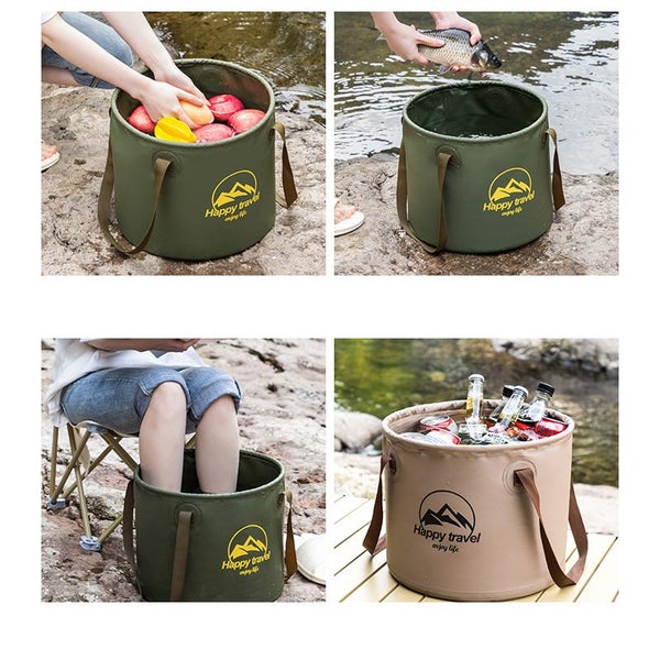 Portable Collapsible Bucket Foldable Bucket Shopping bag Water Storage Bag 20L Carousel 2