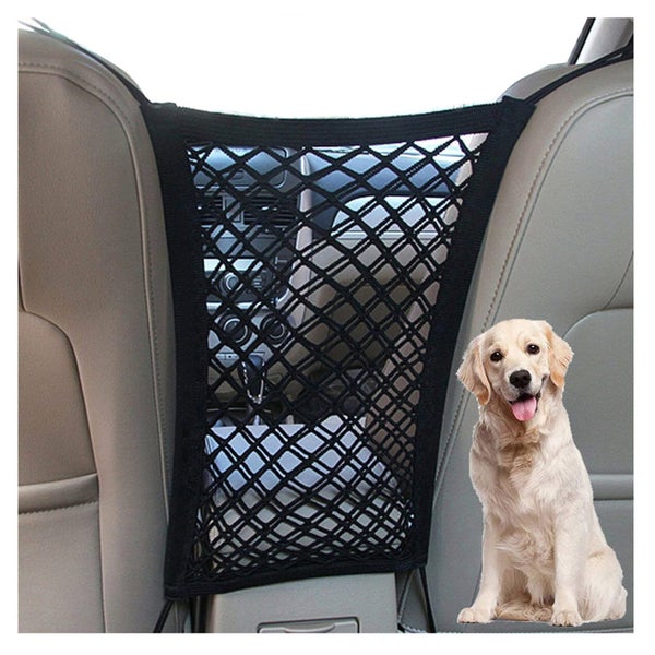 Dog Car Net Barrier with Auto Safety Mesh Organizer Baby Stretchable Storage Bag Carousel 2