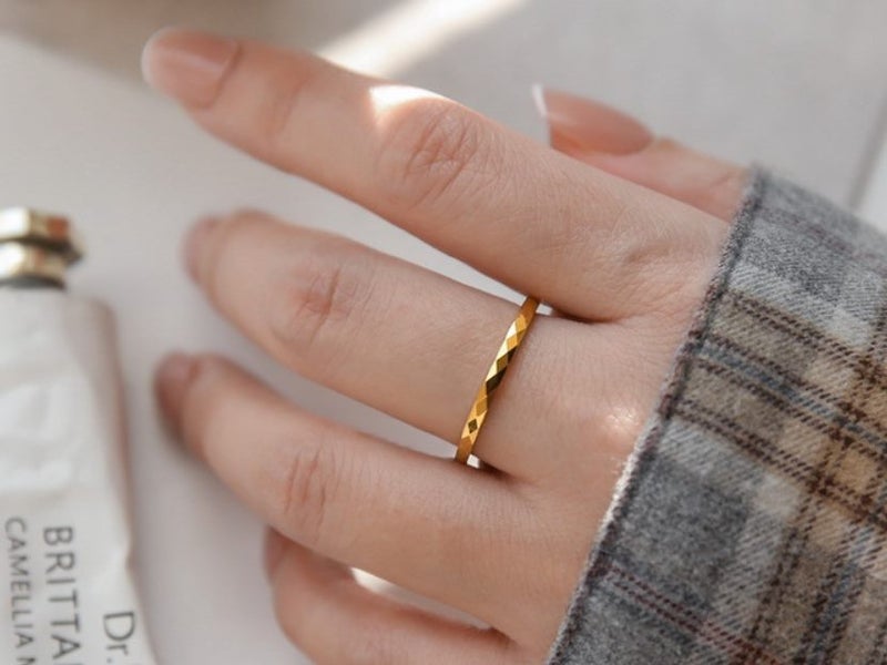 Ring Stainless Steel 18K Gold Plated Ring/Size 8 Carousel 4