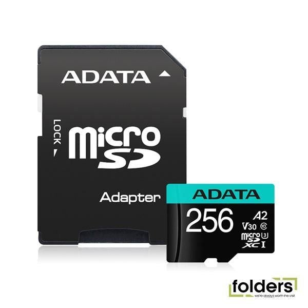 ADATA Premier Pro 256GB MicroSD-XC V30 Card & Adapter Carousel 1