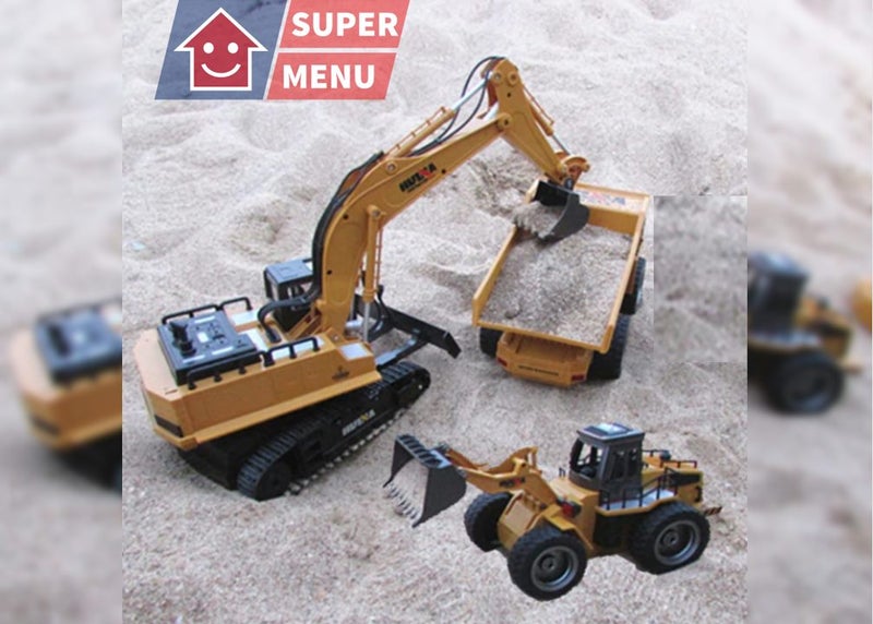 RC Car Digger + Dump Truck + Loader Carousel 2