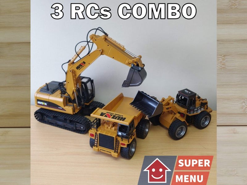 RC Car Digger + Dump Truck + Loader Carousel 1