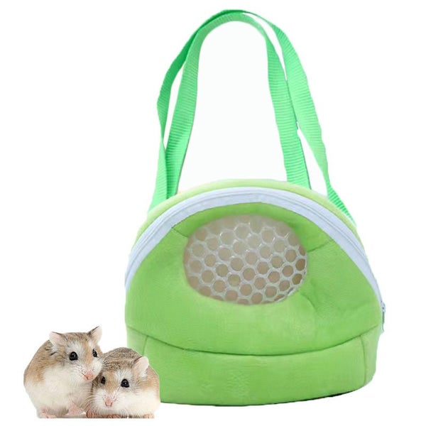 Travel Portable Hamster Backpack With Snacks -Green Carousel 1