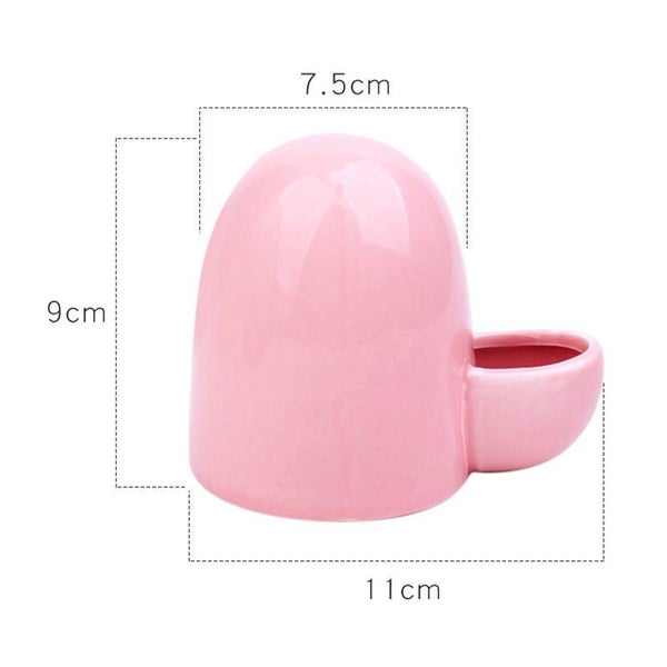 2 Pcs Hamster Automatic Feeder Pet Ceramic Water Feeder -Pink /Blue Carousel 2