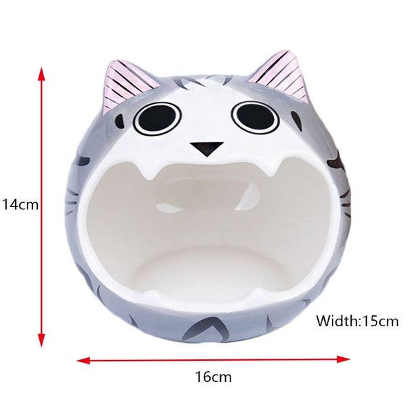 Small Animal Ceramic House Summer Cool Hideout -GreyCat Carousel 2