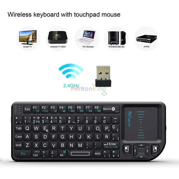 Rii X1 Mini Wireless Keyboard 2.4GHz Teclado with TouchPad for Android TV PC Carousel 1