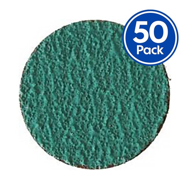 Bibielle Zirconium Sanding Discs 76mm (3 inch) 80 Grit Roloc x 50 Pack Carousel 1