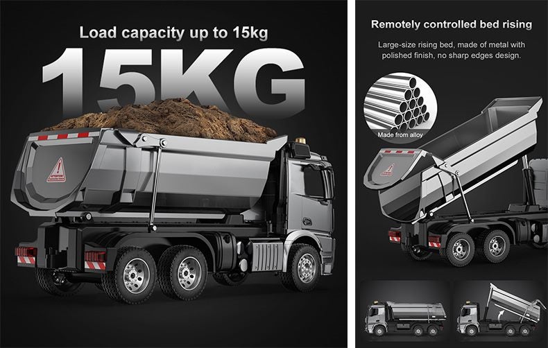 Double Eagle 1/20 Mercedes Benz Arocs Alloy Tipper Dump Truck RTR **NEW IN BOX** Carousel 2