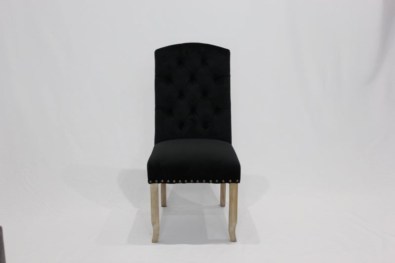 Dining Chair x 6 Black Velvet Carousel 2
