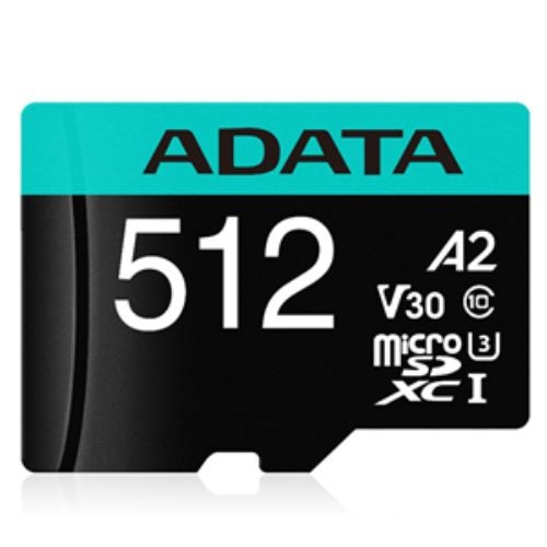 ADATA Premier Pro microSDXC UHS-I U3 A2 V30 Card with Adapter 512GB Carousel 1
