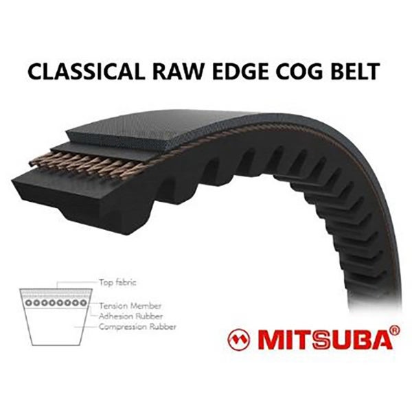 Mitsuba Bx/17 Cogged V-Belt x 35" - BX35 Carousel 1